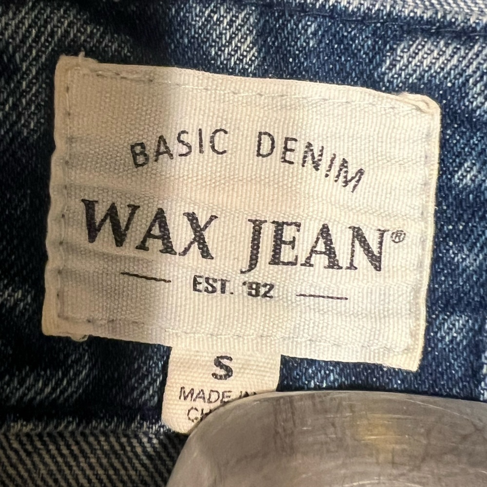 Wax Jean Distressed Blue Denim Jacket - Picture 3 of 14